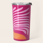 THE VASE 02: Bordeaux Wine Leaves Travel Mug Gallery Image 2