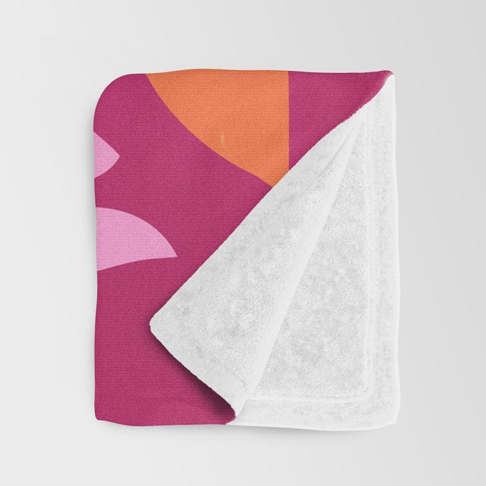 THE VASE 02: Bordeaux Wine Leaves Throw Blanket Gallery Image 3