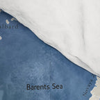 Light brown and blue watercolor detailed world map Comforter Gallery Image 4