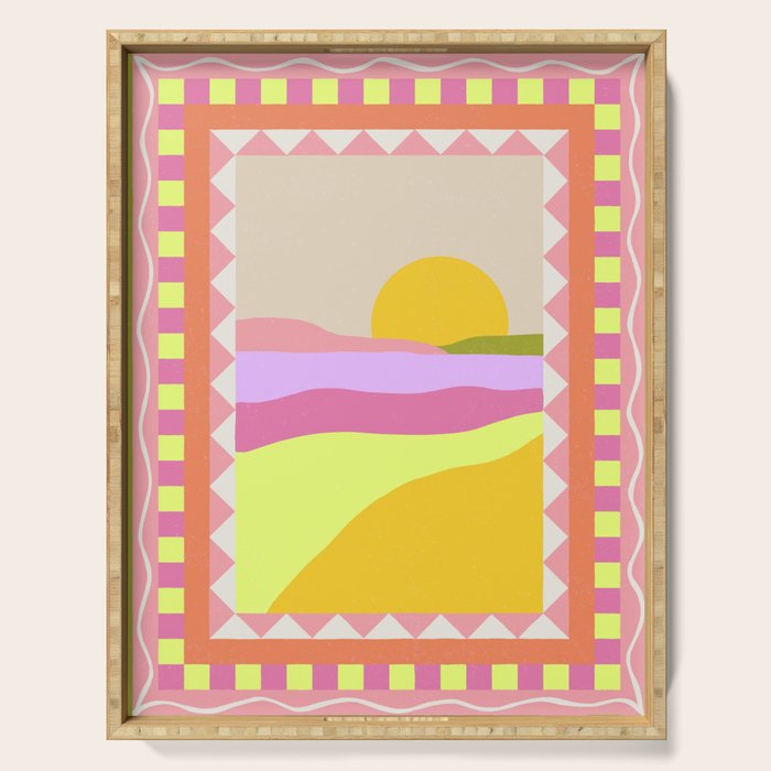 Picture Window Sunset Serving Tray Gallery Image 1