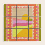 Picture Window Sunset Wood Wall Art Gallery Image 1