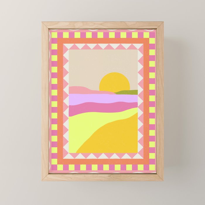 Picture Window Sunset Mini Art Print