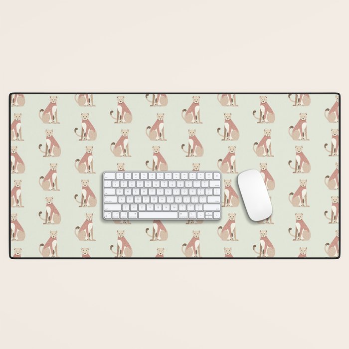 Whimsical Cheetah Desk Mat Gallery Image 1