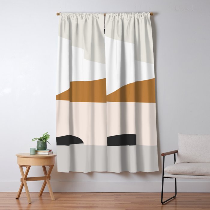 Minimal Art Landscape 2 Window Curtain Gallery Image 5