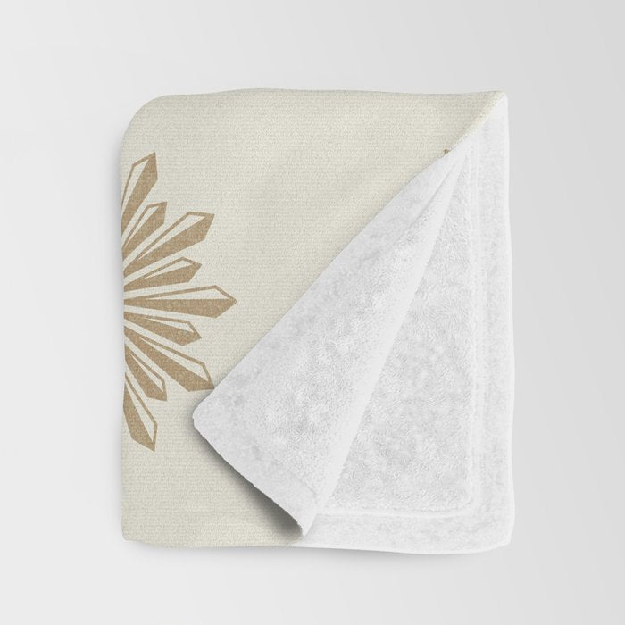 Sunburst Retro 2 - Gold Throw Blanket Gallery Image 3