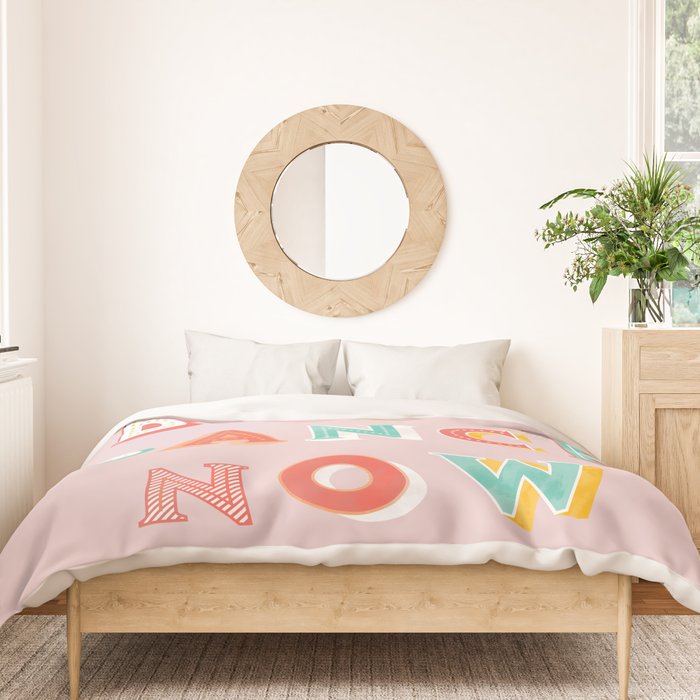 EVERYBODY DANCE NOW - bright typography Duvet Cover Gallery Image 3
