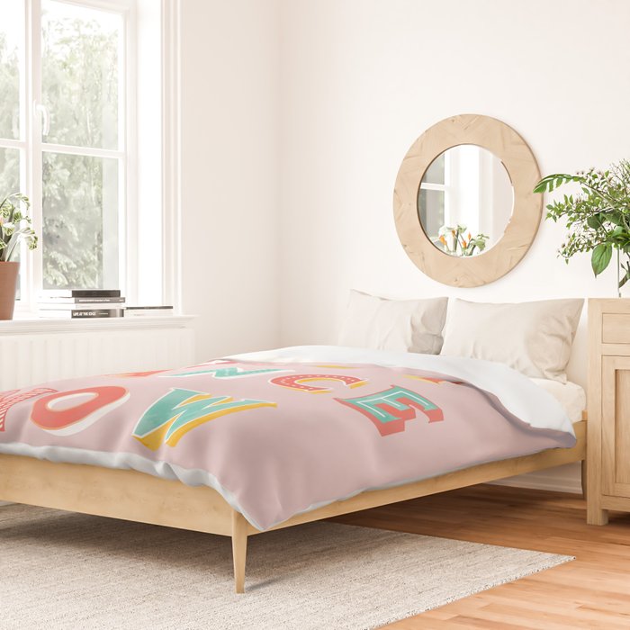 EVERYBODY DANCE NOW - bright typography Duvet Cover Gallery Image 2