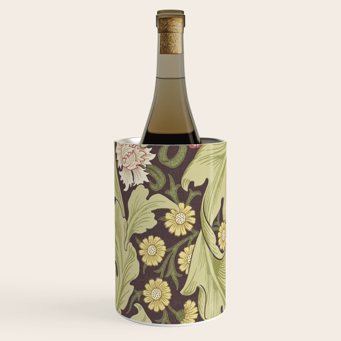 William Morris Leicester Chocolate Olive Floral Wine Chiller Gallery Image 2