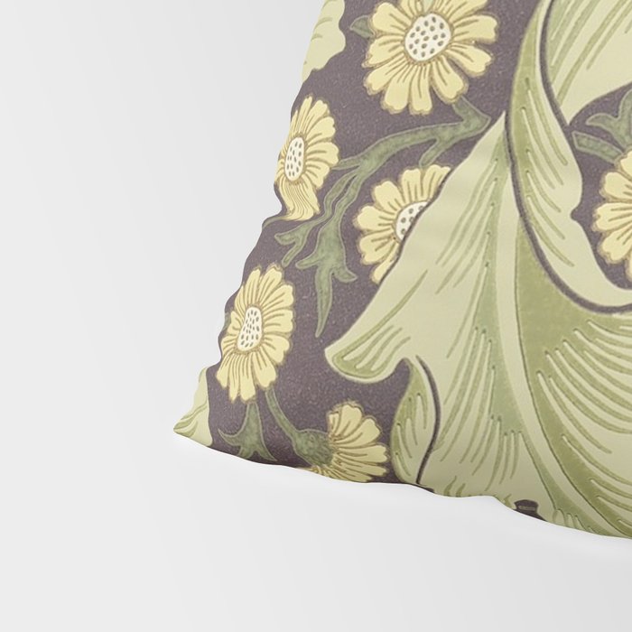 William Morris Leicester Chocolate Olive Floral Pillow Sham Gallery Image 4