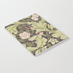 William Morris Leicester Chocolate Olive Floral Notebook Gallery Image 2