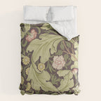 William Morris Leicester Chocolate Olive Floral Comforter Gallery Image 6
