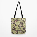 William Morris Leicester Chocolate Olive Floral Tote Bag Gallery Image 2