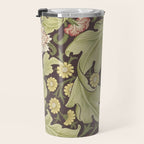 William Morris Leicester Chocolate Olive Floral Travel Mug Gallery Image 3