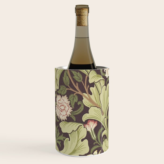 William Morris Leicester Chocolate Olive Floral Wine Chiller Gallery Image 3