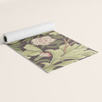 William Morris Leicester Chocolate Olive Floral Yoga Mat Gallery Image 2