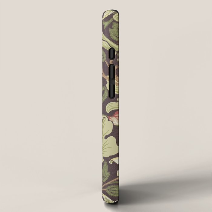 William Morris Leicester Chocolate Olive Floral iPhone Case Gallery Image 2