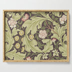 William Morris Leicester Chocolate Olive Floral Serving Tray Gallery Image 1