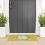 let's be better together // protect mother earth // retro art by surfy birdy Welcome Mat Gallery Image 3