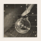 Disco Night | Black & White Photography | Vintage Photo Art Print | Groovy Christmas Party Wood Wall Art Gallery Image 1
