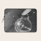 Disco Night | Black & White Photography | Vintage Photo Art Print | Groovy Christmas Party Laptop Sleeve Gallery Image 1