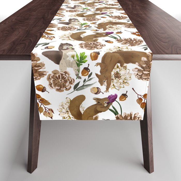 Flowering squirrel meadow Table Runner Gallery Image 1