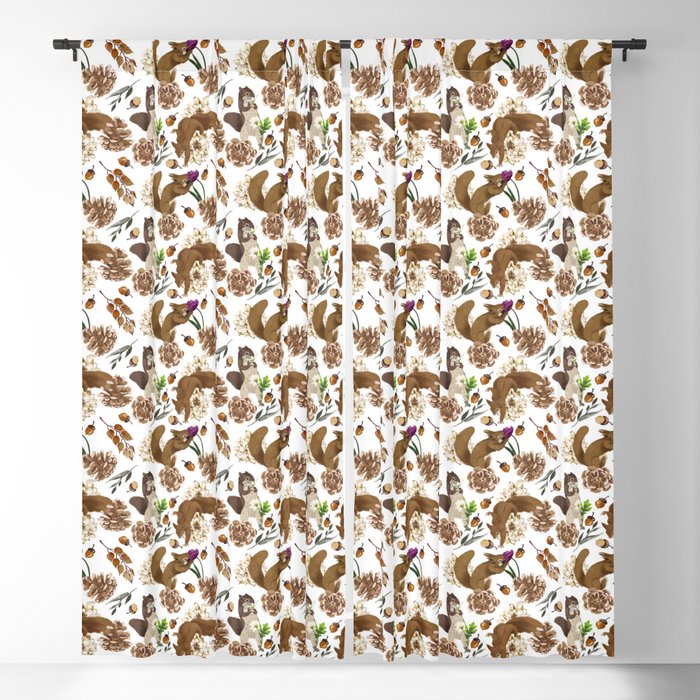 Flowering squirrel meadow Window Curtain Gallery Image 5