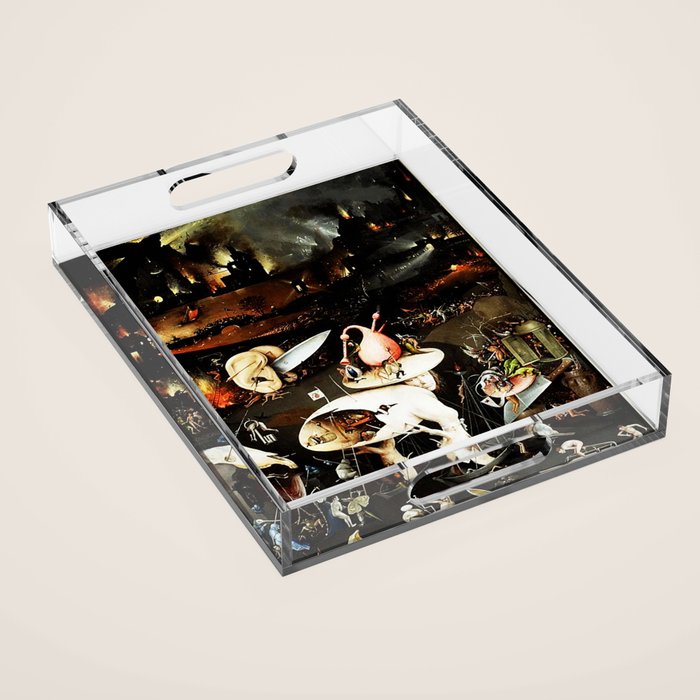 Bosch Garden Of Earthly Delights Panel 3 - Hell Acrylic Tray Gallery Image 1