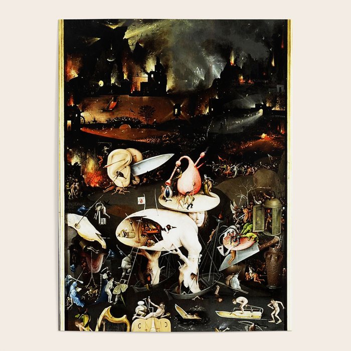 Bosch Garden Of Earthly Delights Panel 3 - Hell Poster Gallery Image 1