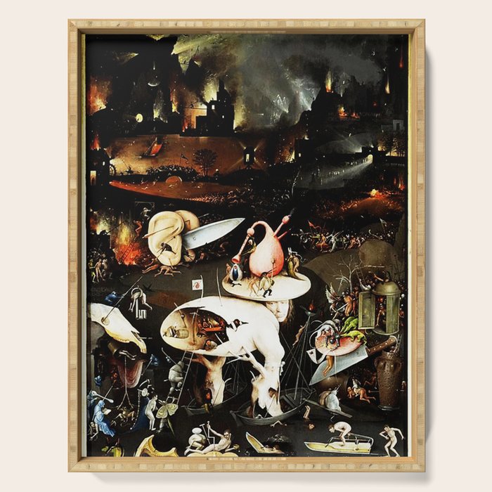 Bosch Garden Of Earthly Delights Panel 3 - Hell Serving Tray Gallery Image 1