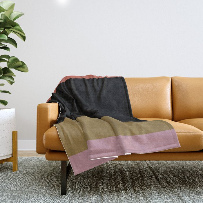 Contemporary Color Block IV Throw Blanket Gallery Image 1