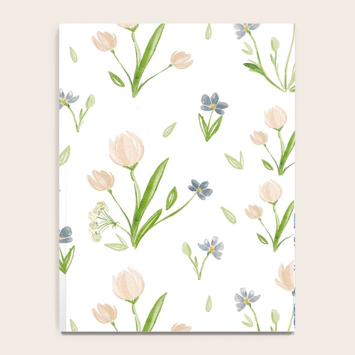Watercolor Floral Pattern Botanical Design Notebook Gallery Image 4