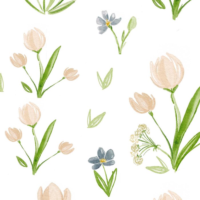 Watercolor Floral Pattern Botanical Design Coffee Mug Gallery Image 2