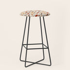 Mushroom Medley Pattern - Neutral Stool Gallery Image 1