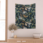 Bohemian leafy forest at night Wall Tapestry Gallery Image 2