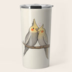 Cockatiel Cuddle Travel Mug Gallery Image 1