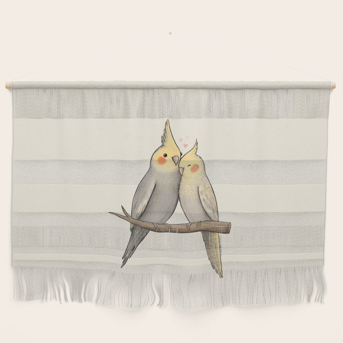 Cockatiel Cuddle Wall Hanging Gallery Image 1