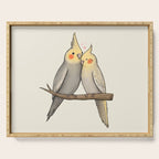 Cockatiel Cuddle Serving Tray Gallery Image 1