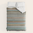 Taupe, gold and teal stripes Comforter Gallery Image 6