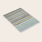 Taupe, gold and teal stripes Notebook Gallery Image 3