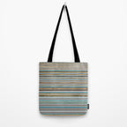 Taupe, gold and teal stripes Tote Bag Gallery Image 2