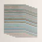 Taupe, gold and teal stripes Wrapping Paper Gallery Image 3