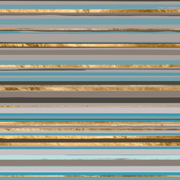 Taupe, gold and teal stripes Coffee Mug Gallery Image 2
