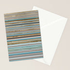 Taupe, gold and teal stripes Stationery Card Gallery Image 2