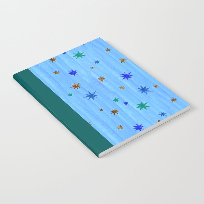 Celestial Star Twinkle in Blue Watercolor Notebook Gallery Image 2