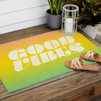 good vibes, rainbow Outdoor Rug Gallery Image 2