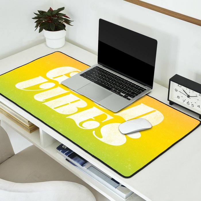 good vibes, rainbow Desk Mat Gallery Image 2