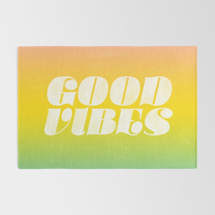good vibes, rainbow Rug Gallery Image 2