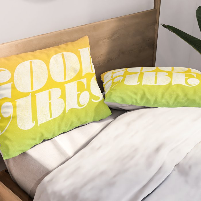 good vibes, rainbow Pillow Sham Gallery Image 2