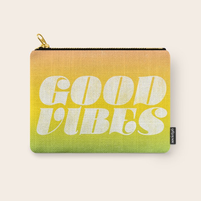 good vibes, rainbow Carry All Pouch Gallery Image 1