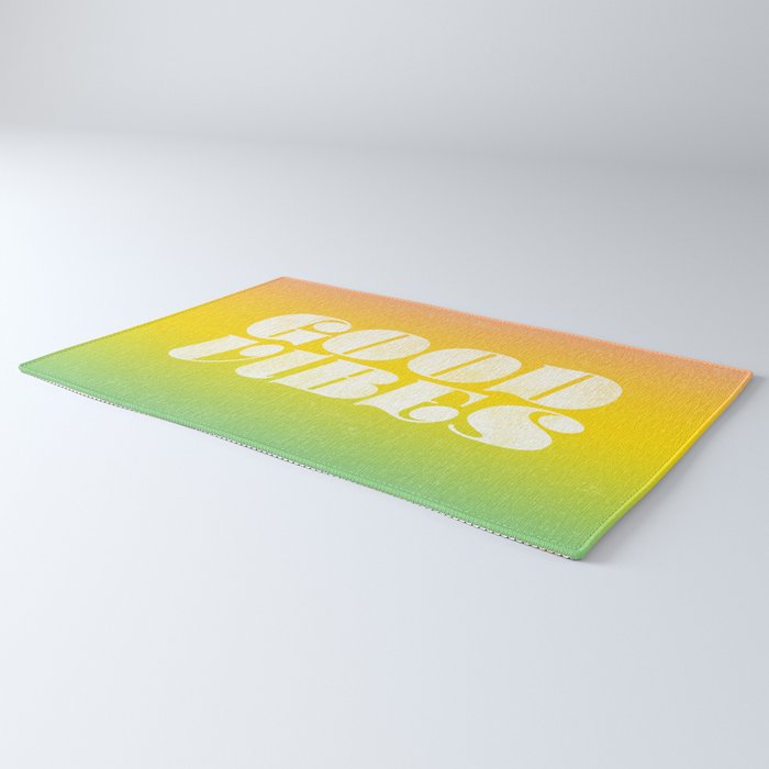 good vibes, rainbow Rug Gallery Image 3